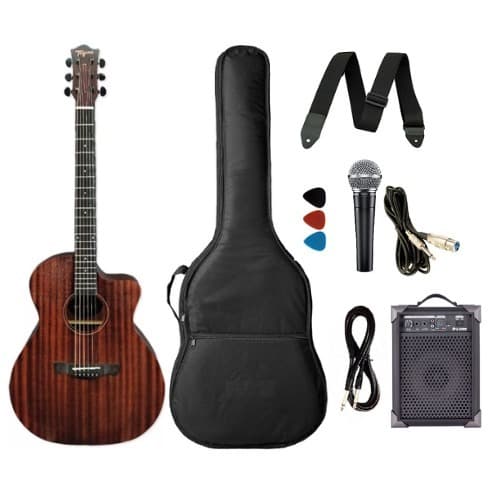 KIT Violão de Aço Elétrico Tagima Dallas Gran Reserva Ntop + caixa
