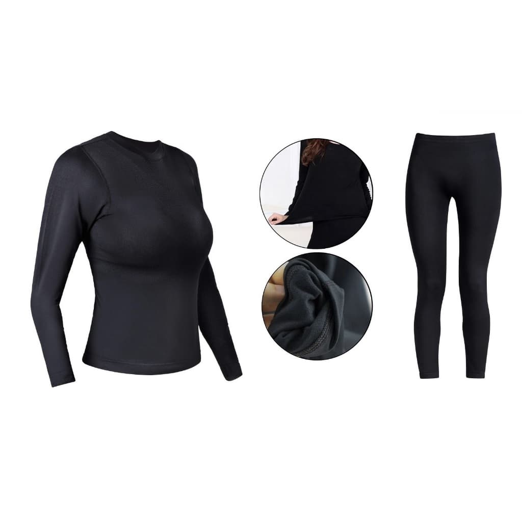 Conjunto Feminino Segunda Pele Térmico Roupa De Frio P/ Neve