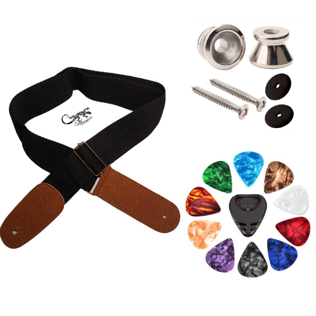 CORREIA LUXO - VIOLÃO / GUITARRA - TL02 + 2 ROLDANAS + PORTA PALHETAS + 10 PALHETAS