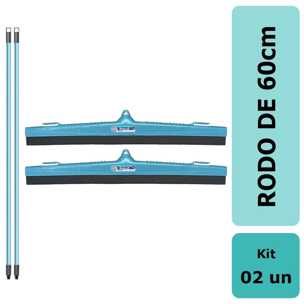 2 Rodo de 60cm Grande Com Cabo Reforçado Duplo Em Eva Profissional Top