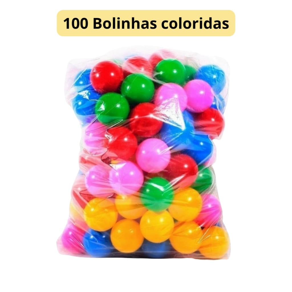Kit 100 Bolinhas Coloridas Para Piscina e Barraca Infantil Bolinha Plástica Ótima Qualidade Atóxica