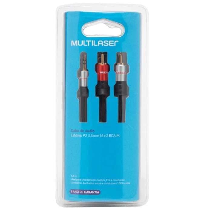 Cabo De Áudio Multilaser Cabo P2 35 M X M - Wi287