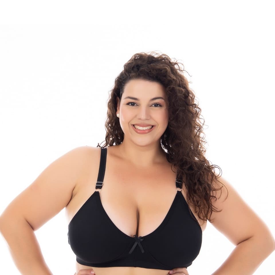 Kit 03 Sutiã Reforçado Sem Aro Plus Size Alça Larga Alta Sustentação