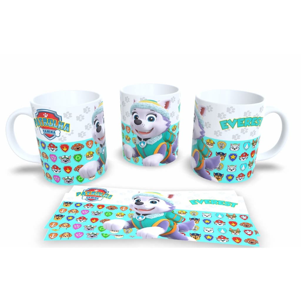 Caneca Personalizada Infantil Patrulha Canina Everest Escolinha Presente Aniversario festa HD 687
