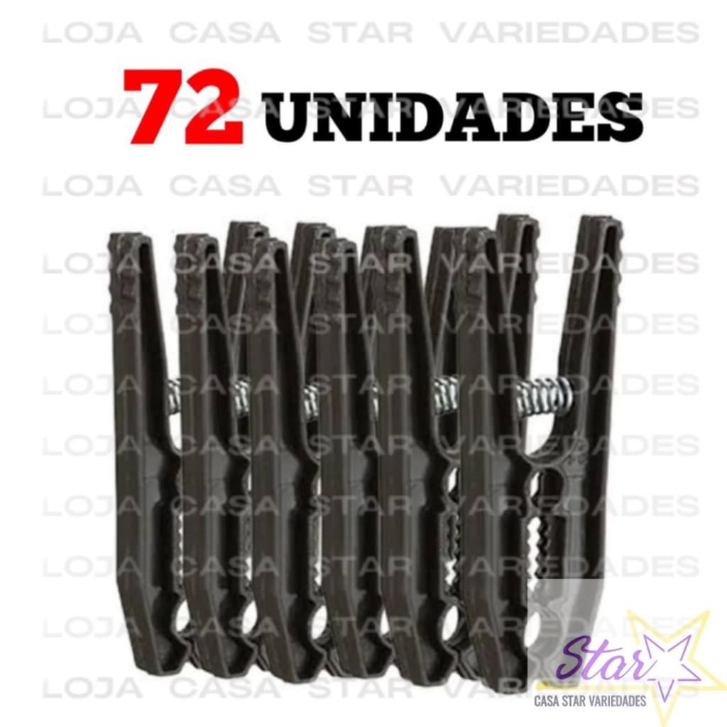 KIT 72 prendedor pregador plástico COM MOLA  PROMOÇÃO