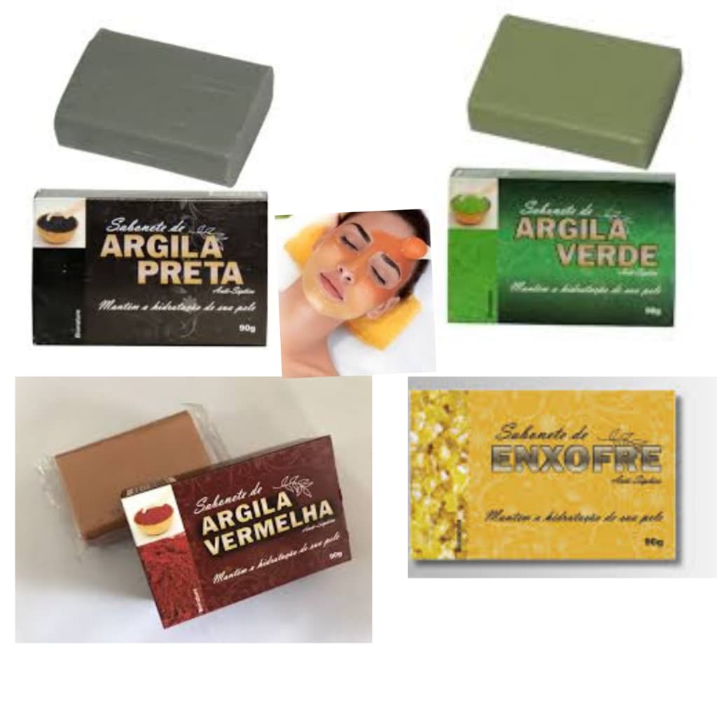 4 Sabonetes Argilas Skin Care Limpeza Facial E Corporal Bionature 90g - PROMOÇÃO