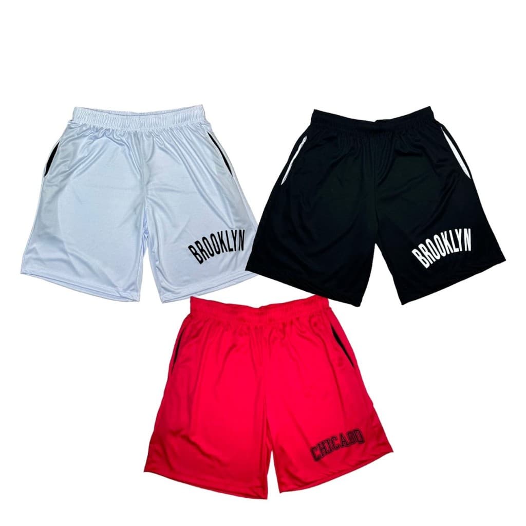 KIT 3 SHORTS COM BOLSO MASCULINO ESPORTIVO PARA ACADEMIA ATIVIDADES FISICAS