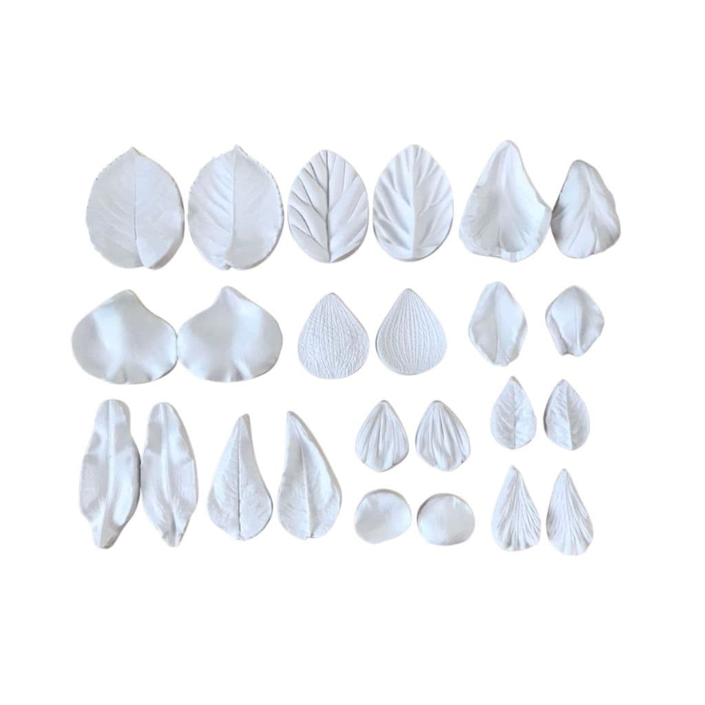 Molde De Silicone Pétalas/folhas 3d Lote Biscuit Confeitaria