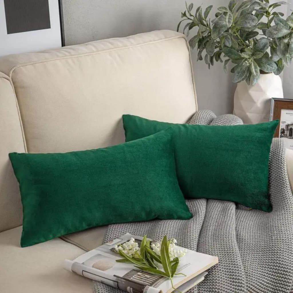 Kit 2 Capa Almofada Decorativa Sala Sofá Quarto Suede 50x30cm Várias Cores