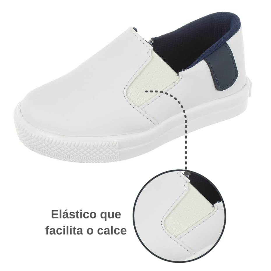 Tenis infantil Slip On Moda Casual Old School Antiderrapante Super Confortável Estiloso 20 ao 27