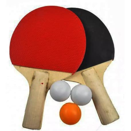 Kit raquetes para ping pong com 3 bolinhas diversão ferias