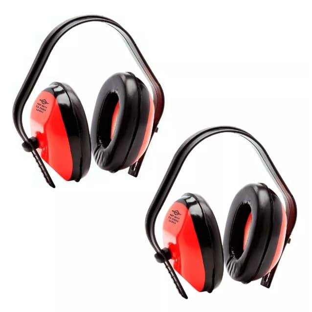 Kit 2 Abafador Ruído Tipo Concha Protetor Auricular Ouvidos Segurança Industria EPI
