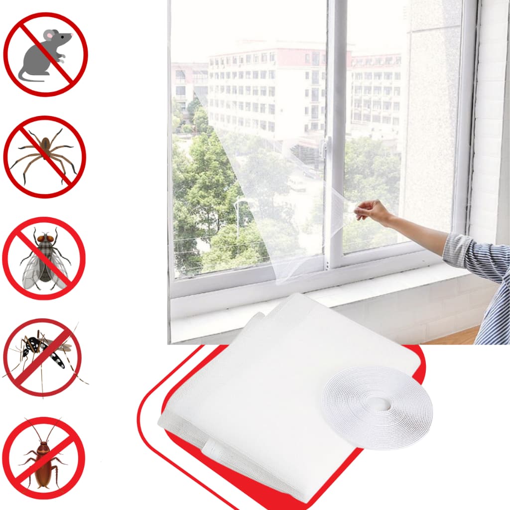 Tela Mosquiteiro Para Janela 130x150cm 150x180cm Com Velcro Anti-inseto Autocolante Pernilongo Removível