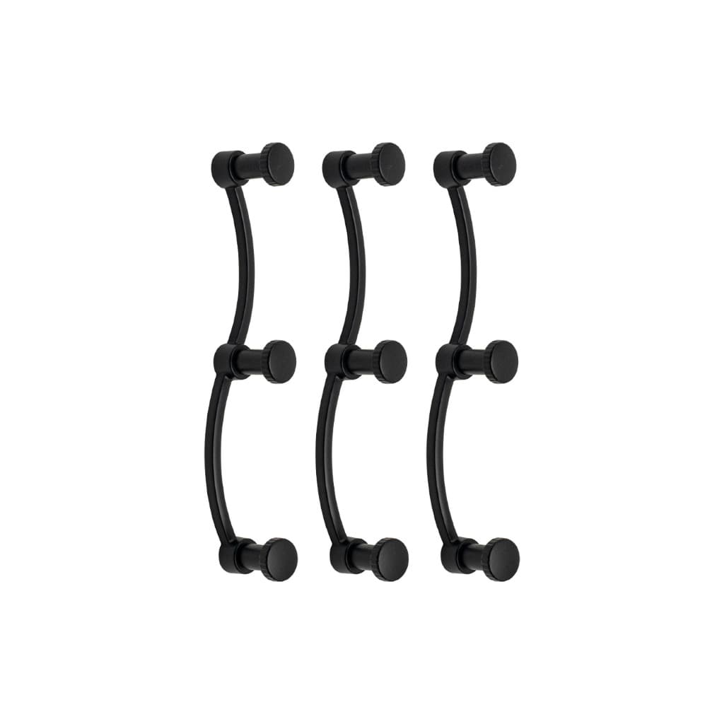 3 Uni Cabide Curvo 3 Furo Guarda Roupa Zamac Quarto Modern