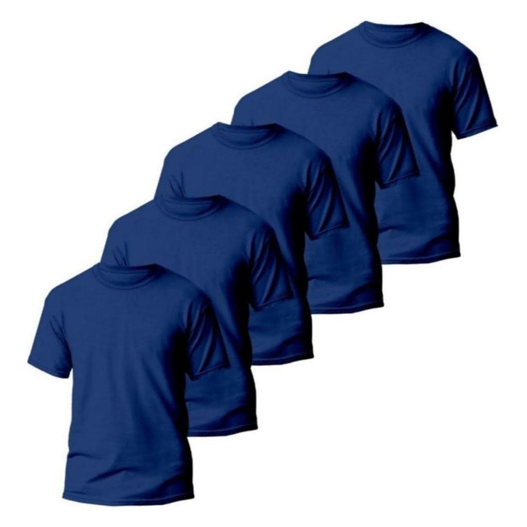 Kit 5 Camisetas Básicas Masculina Camisa Lisa Masculina 100% Algodão Camiseta Masculina Lisa Basica