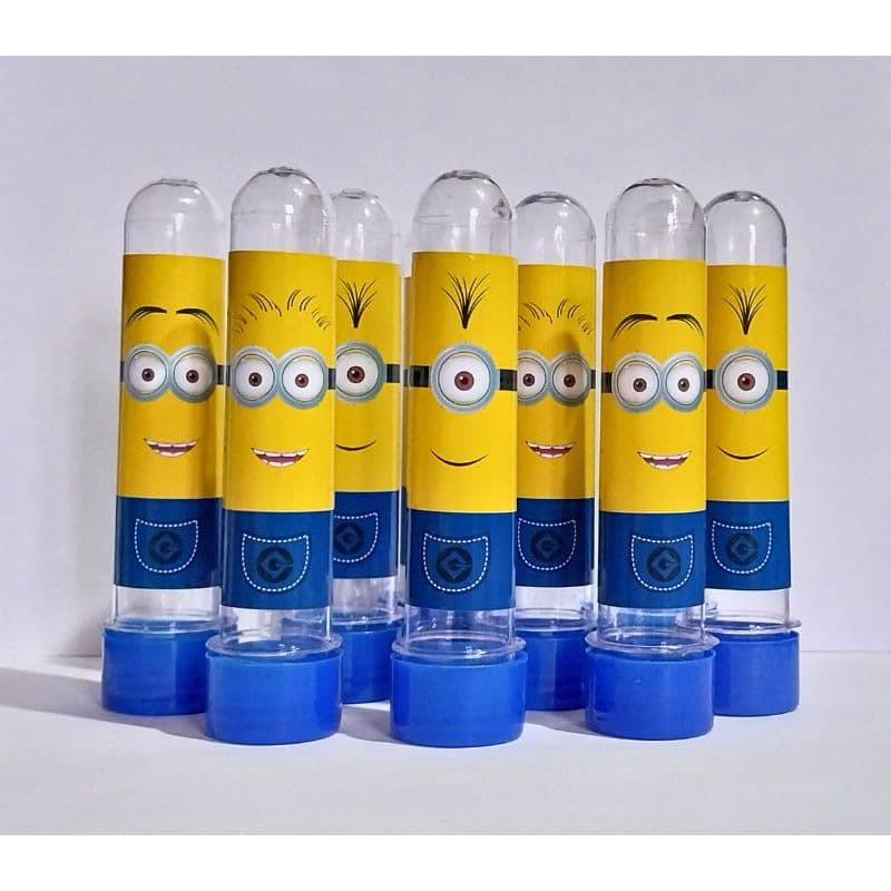 10 Tubete Personalizado Minions  - Festa tema Minions - Tubete para lembrancinhas, decoração, festas e aniversários