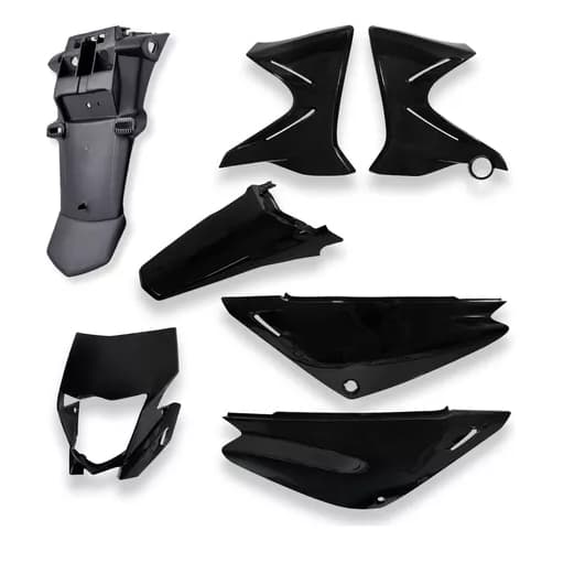Kit Carenagem 7 Peças Xtz 125 2009/16 Paramotos