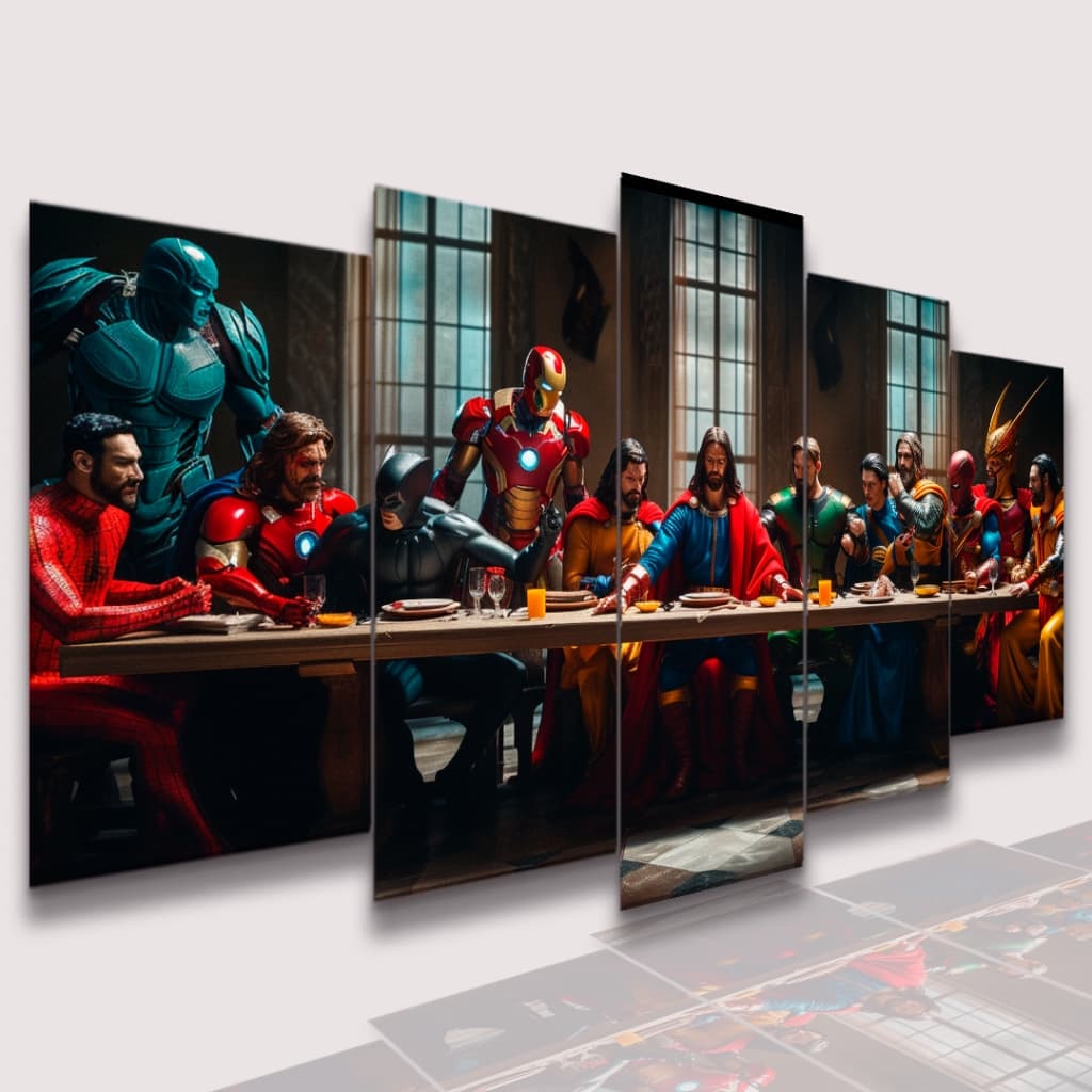 Quadro Decorativo Heroi Jesus Companhia Mesa Ceia Anime Jogos Poderes Gamer