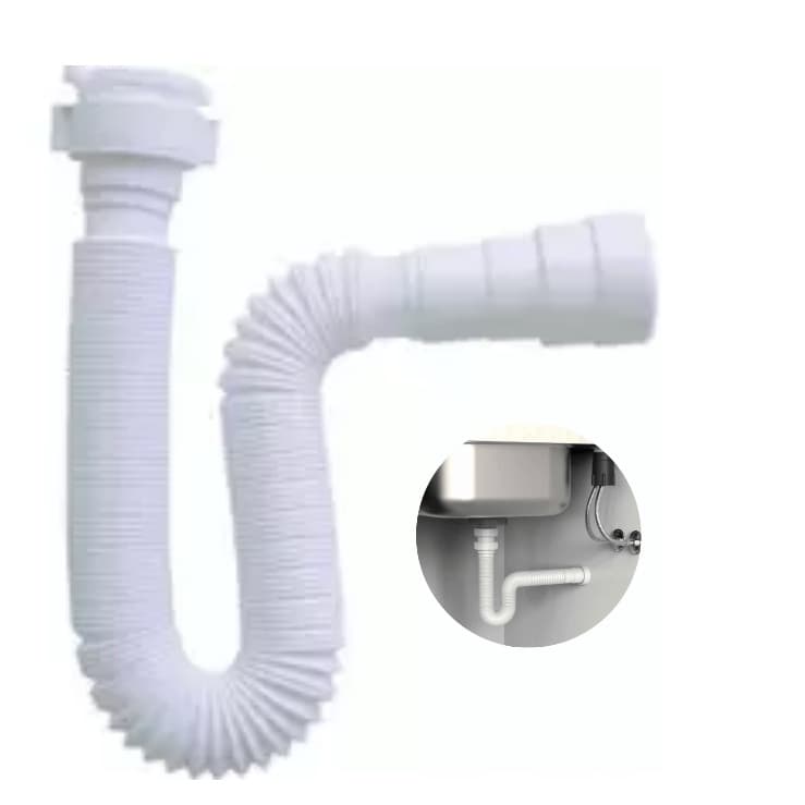 Sifão Flexível Universal Sanfonado Branco