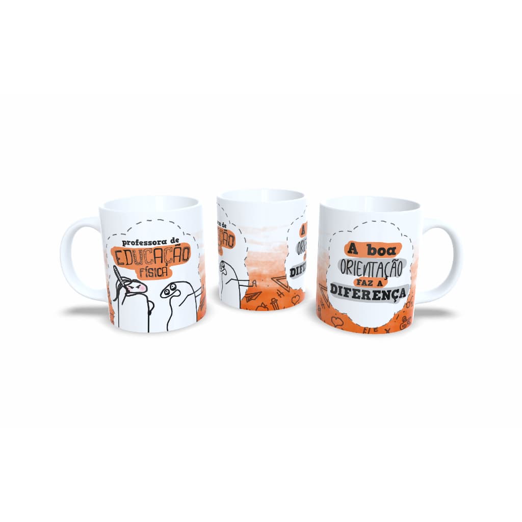 Caneca Personalizada Professores Educação Fisica Divertida Florks Presente Aniversario Festa HD 579