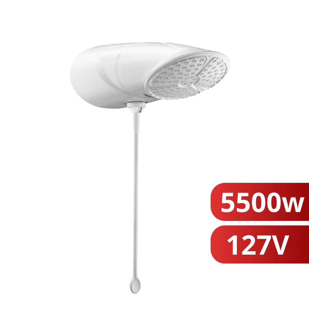 Chuveiro Elétrico Ducha Eletrônica Top Jet Branco 127v 5500w Lorenzetti