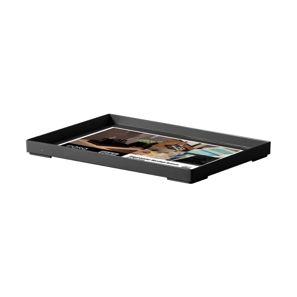 Bandeja 25 x 17 x 2cm Acrílica Preta Decorativa/Organizadora