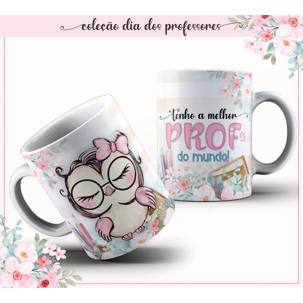 Caneca Personalizada  Professor Professora Coruja Presente Dia dos Professores