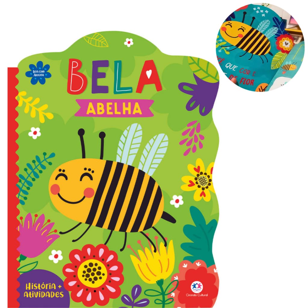 Livro Infantil Leia com Alegria Bela Abelha Cartonado Recortado