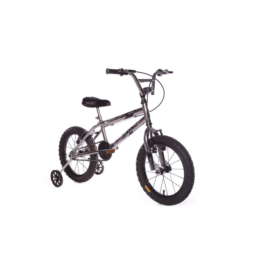 Bicicleta Aro 16 Cromada Com Rodinhas E Freios V-brake