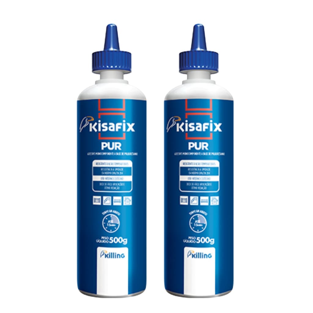 Kit 2un Cola Pur Kisafix Adesivo Expansiva Monocomponente 500g