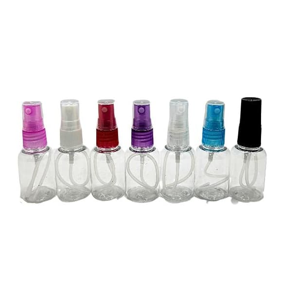 Kit 10 Frascos 30ml Plástico Pet Com Válvula Spray Borrifador Para Aromas Álcool e Outros