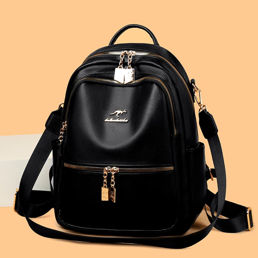 Mochila Feminina Couro Alta Qualidade C/ Alça Ombro Elegante multiuso