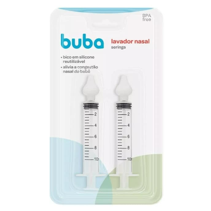 Seringa Para Lavagem Higienização Nasal Buba KIT
