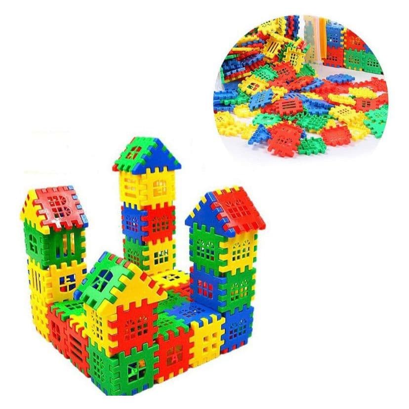 BLOCOS DE MONTAR CASINHAS - 160 PEÇAS COLORIDAS E CRIATIVAS