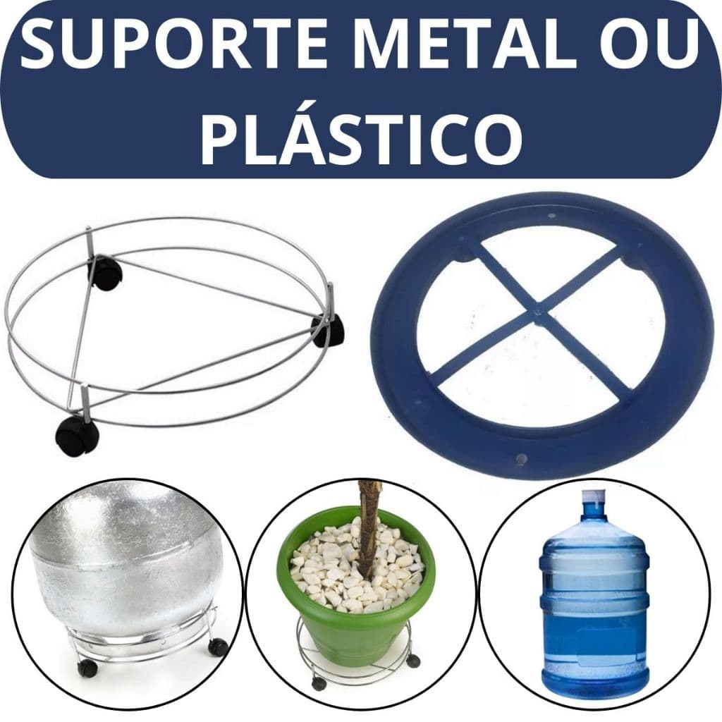 Suporte para Botijão de Gás Vaso de Plantas Galão de Água com Rodinha Super Resistente Bujao