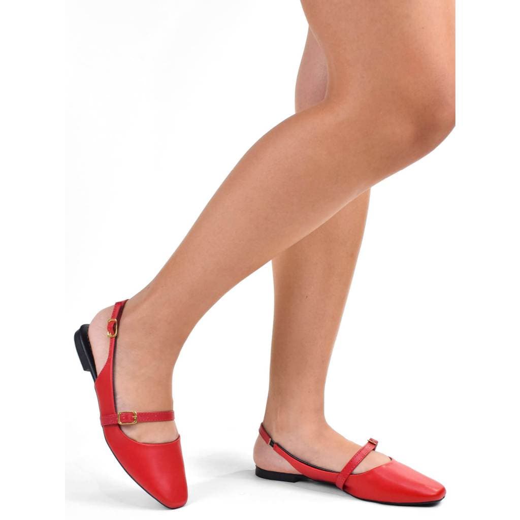Sapatilha Mary Jane Feminina  Mule Scarpan Fivela Bico Fino Redondo Inverno