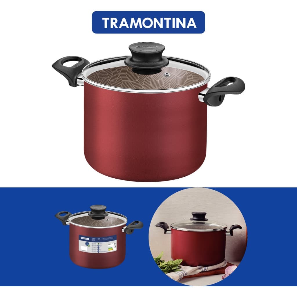 Caldeirão Tramontina Antiaderente Paris 16cm Vermelho