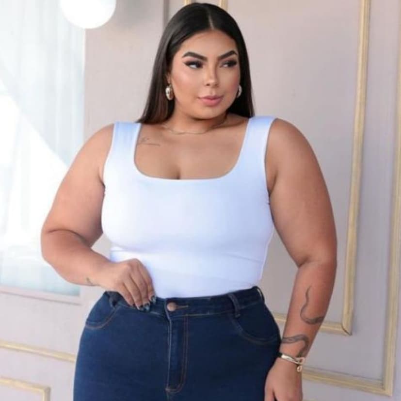 Body Regata Quadrado Basico Forrado Tecido Suplex Premium Alta Elasticidade Moda Casual Elegante