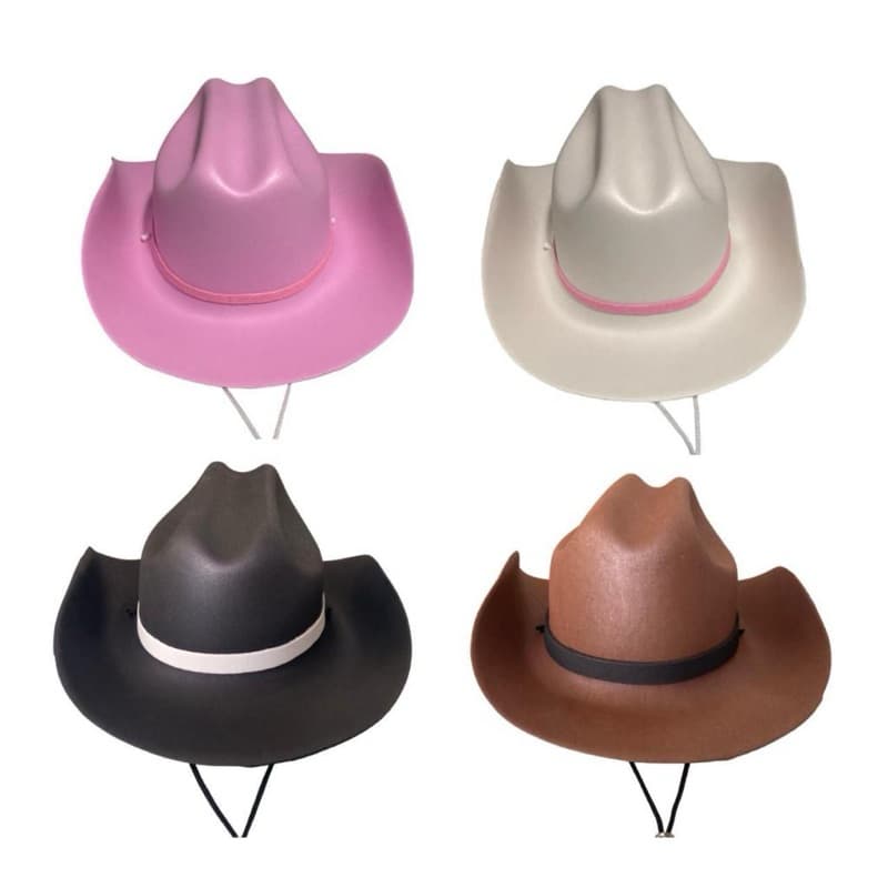 Chapéu Country Cowboy – Rosa, Preto, Marrom, vermelho,branco, – Acessório para Festas e Eventos