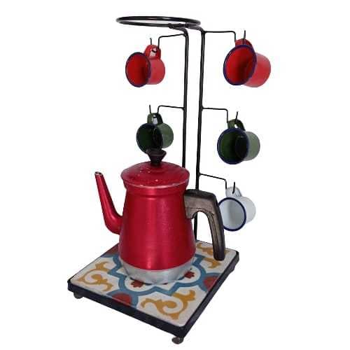 Mancebo Em Ferro E Ladrilho Rústico Suporte Para Coador Café decoração cozinha copa coffee direto da fabrica