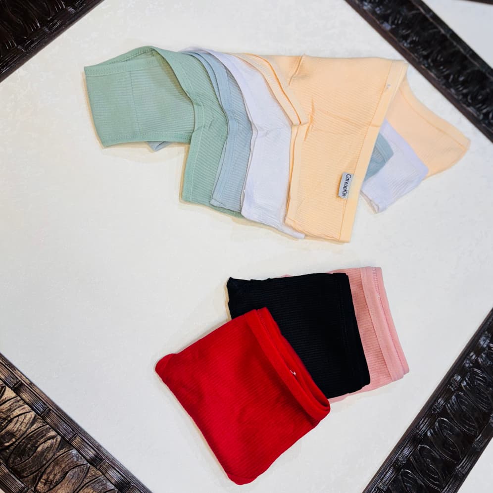 Kit 5 Calcinhas Zed Gringas, Malha Loba Canelada, Confortáveis para o Dia a Dia