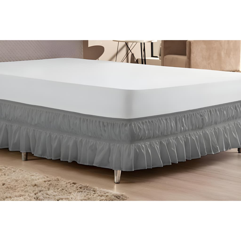 Saia Box Casal Padrão com 2 Elásticos Ajustáveis Micropercal 170 Fios Cama Baú