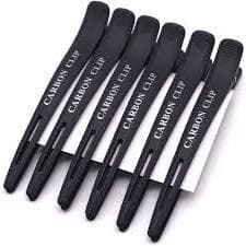 Presilha Jacaré - Clip de Carbono - Bico de Pato para Cabelo C/ 6UN
