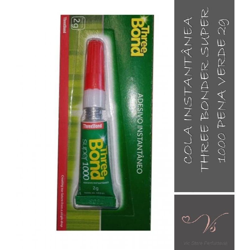 Cola instantânea 2g Three Bond super 1000 Pena Verde