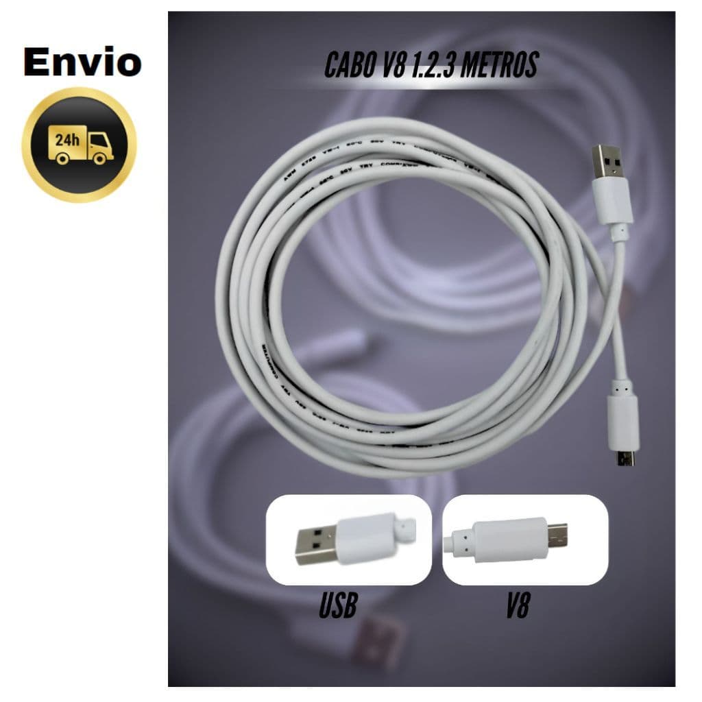 Cabo V8 / 1.2.3 metros disponível