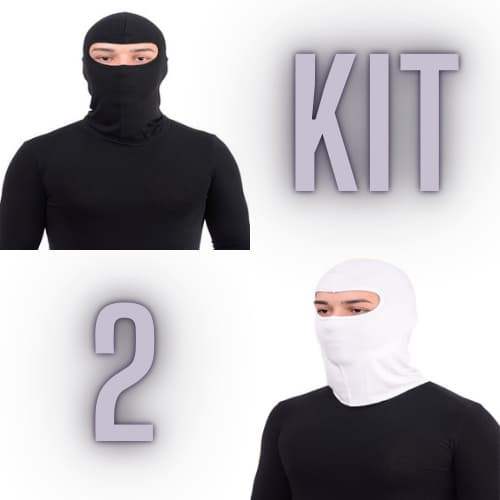 Balaclava Kit com 2 Touca Ninja Com Proteção UV