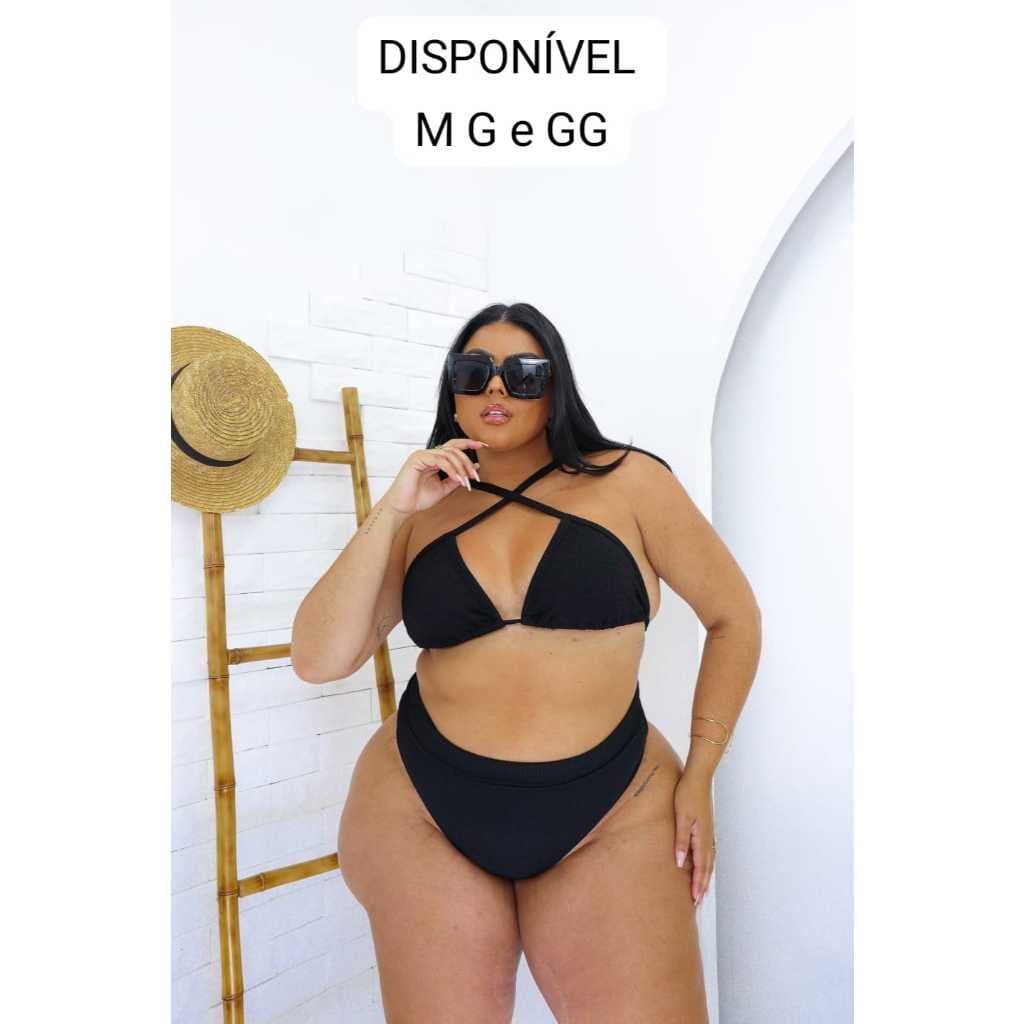 Biquini Cintura Alta Plus Size