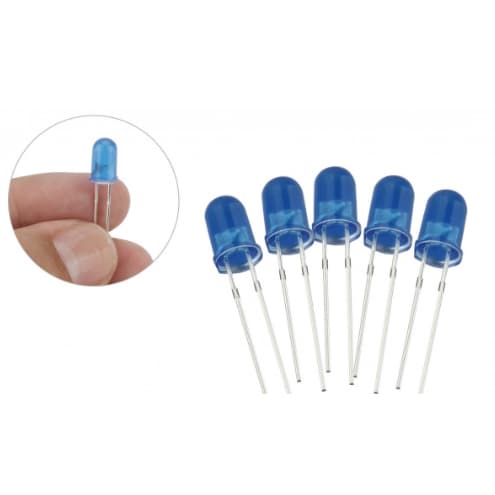 LED 5mm DIFUSO AZUL 50un 100un 200un