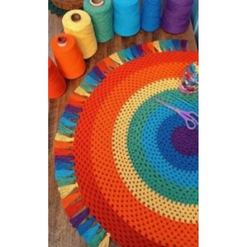 tapete redondo de croche para quarto sala e quanto infantil bebes meninas e meninos feito a mao em croche