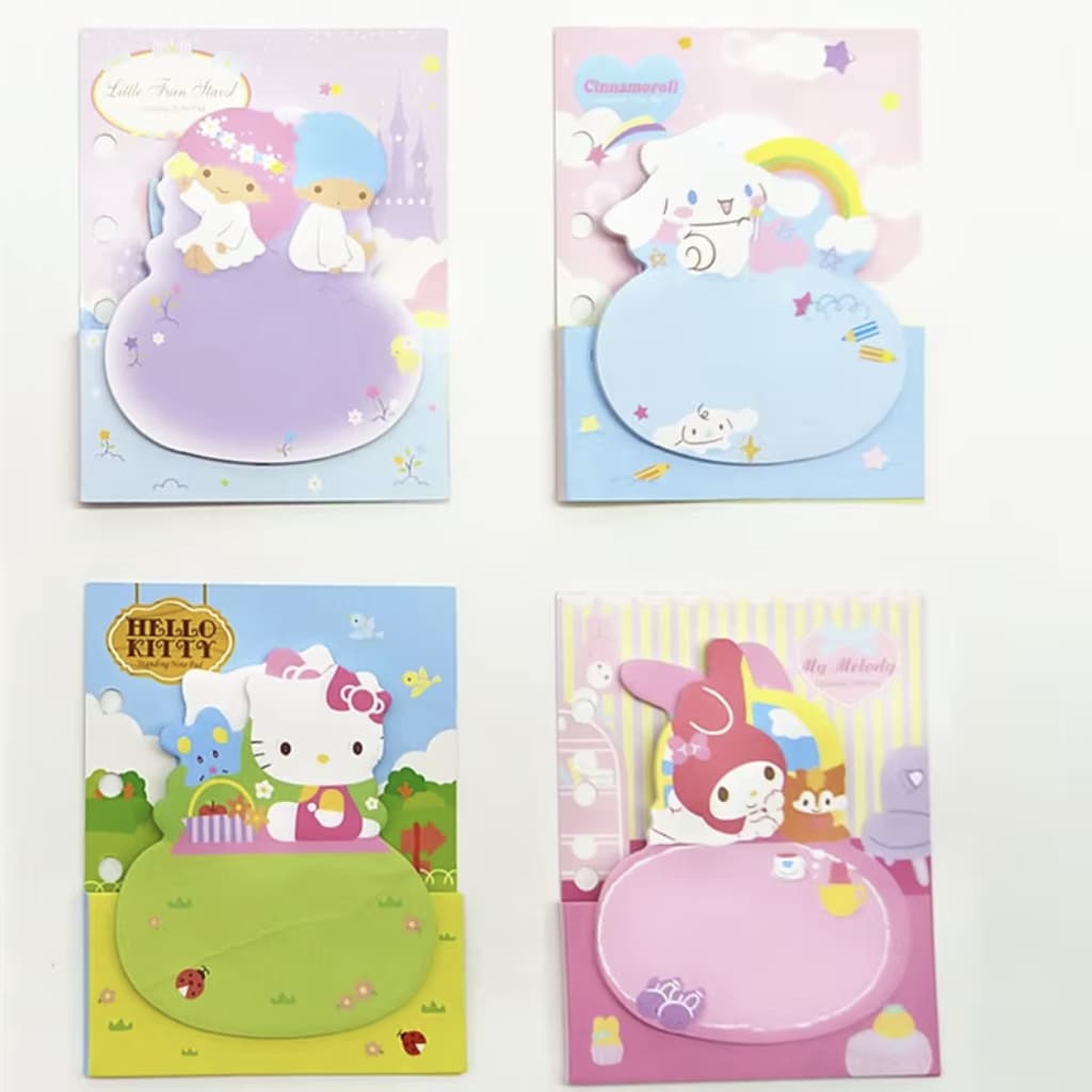 Notas adesivas Envelope Personagens Sanrio Para Mini Fichário Binder
